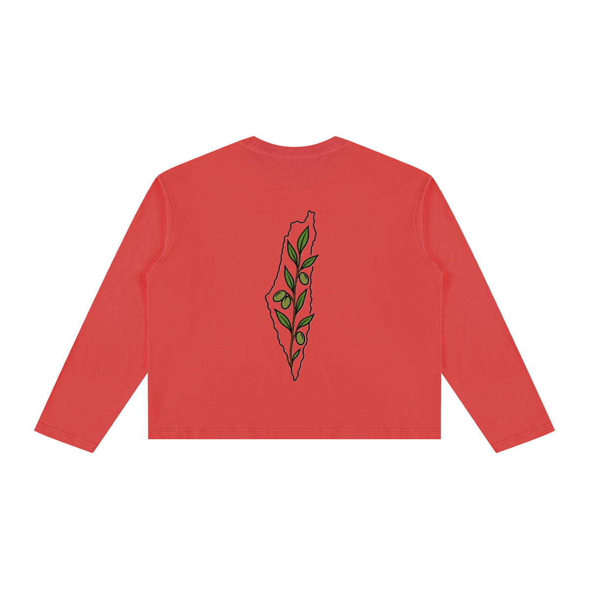 “From the River to the Sea” Unisex Vintage Wash Long Sleeve Boxy T-Shirt (Variant Colors)