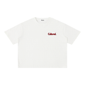 Cultured. Boxy Halloween Rotten Apple T-Shirt (Blood Red)