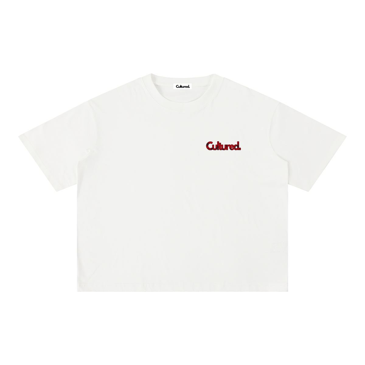 Cultured. Boxy Halloween Rotten Apple T-Shirt (Blood Red)