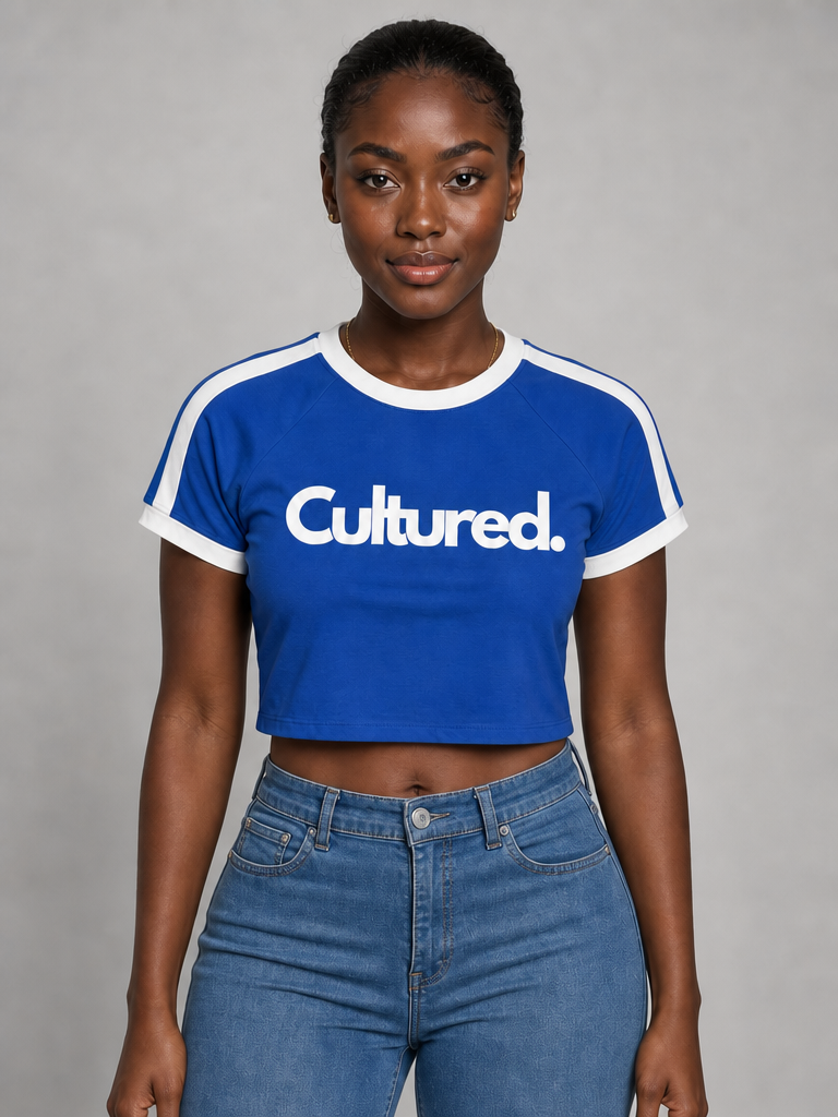 Cultured. Women's Raglan Crop T-Shirt – Lady Liberty Edition