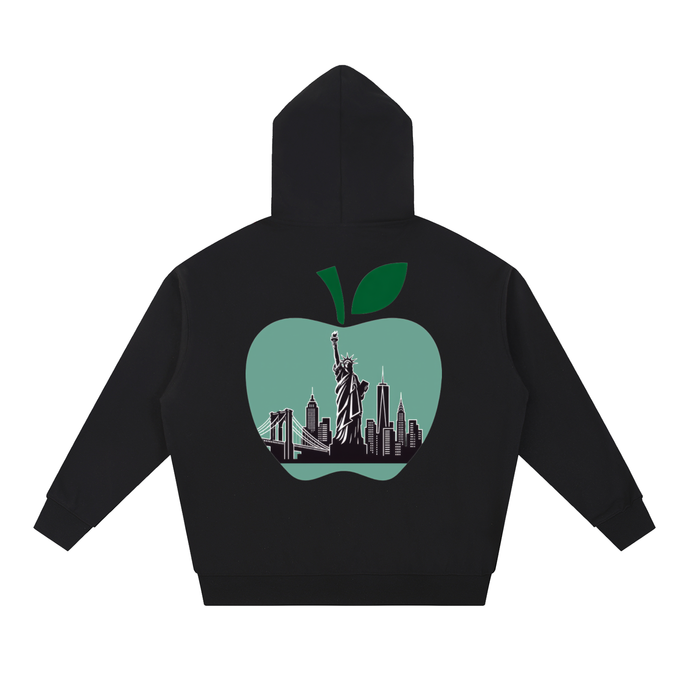 Cultured. NY Big Apple Classic Hoodie — Statue of Liberty Green