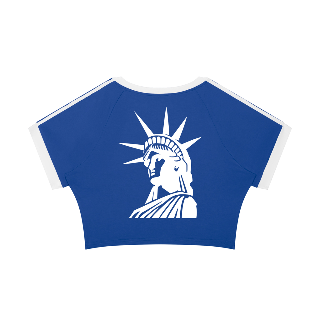 Cultured. Women's Raglan Crop T-Shirt – Lady Liberty Edition
