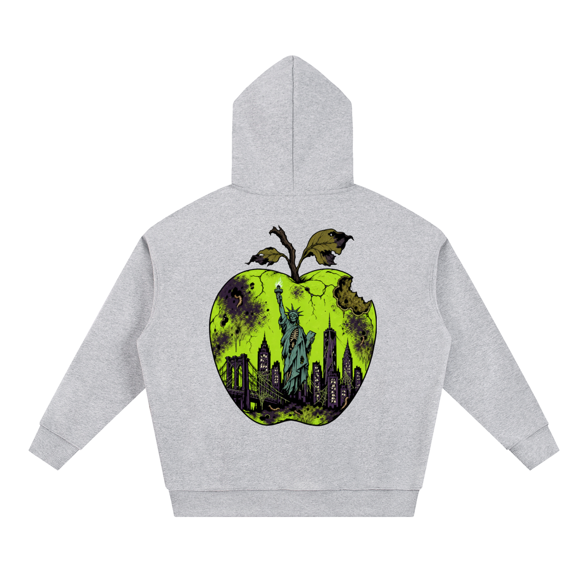 Cultured. Halloween Rotten Apple Heavyweight Hoodie (Slime Green)