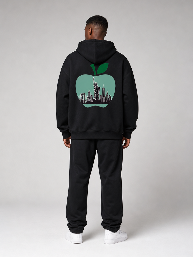 Cultured. NY Big Apple Classic Hoodie — Statue of Liberty Green