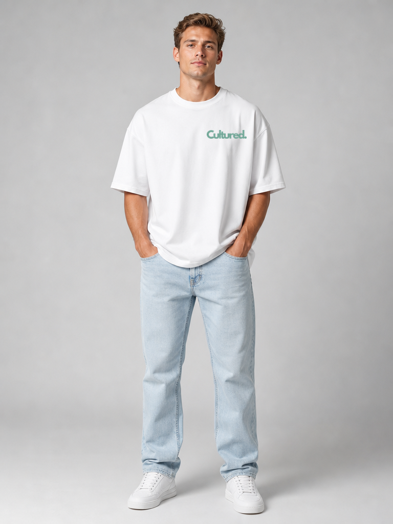 Cultured. NY Big Apple Essential T-Shirt — Statue of Liberty Green