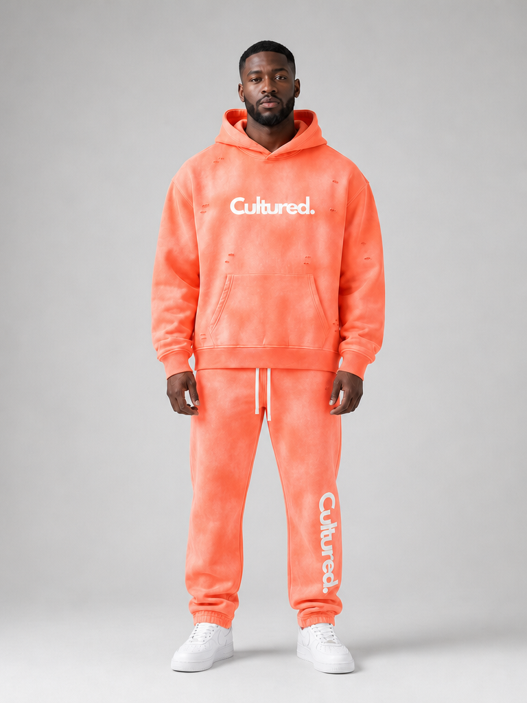 Cultured. Unisex Sun Fade Wide Leg Fleece Sweatpants