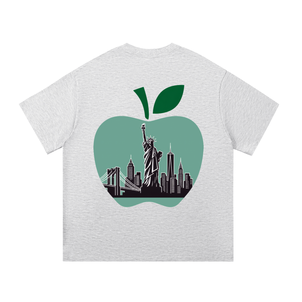 Cultured. NY Big Apple Essential T-Shirt — Statue of Liberty Green