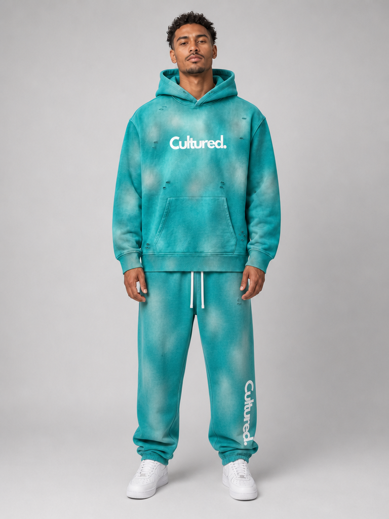 Cultured. Unisex Sun Fade Wide Leg Fleece Sweatpants