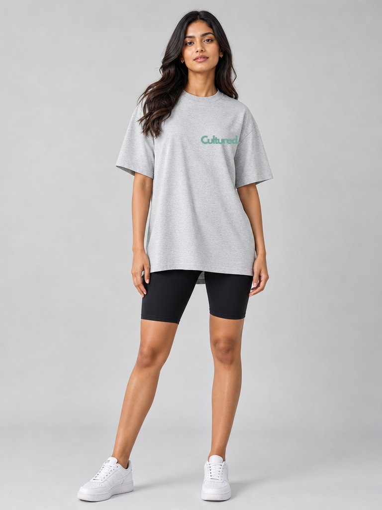 Cultured. NY Big Apple Essential T-Shirt — Statue of Liberty Green