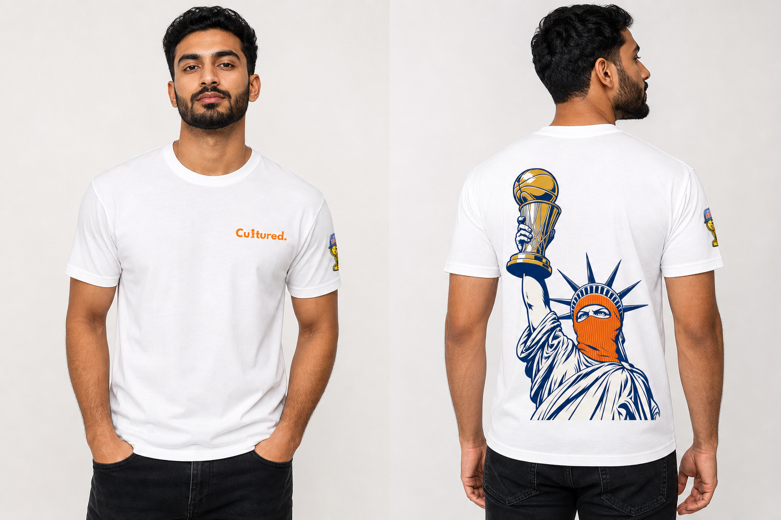 Cultured. Knicks Championship Heavyweight T-Shirt (Orange)