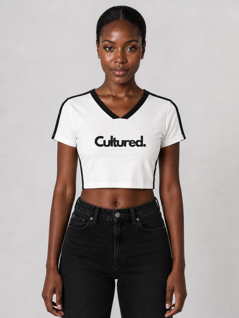 Cultured. Women's Raglan Crop T-Shirt – Lady Liberty Edition