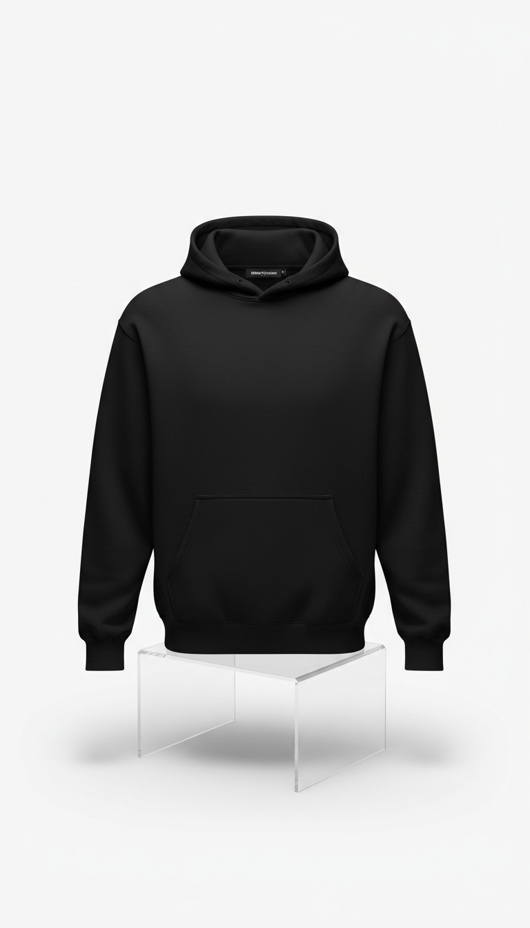 Heavyweight Hoodie With Monochrome Print
