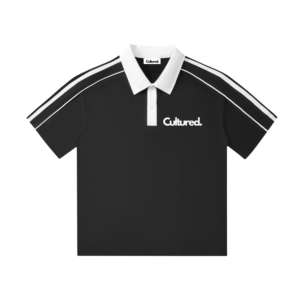 Cultured. Contrast Collar Short-Sleeve Polo Shirt