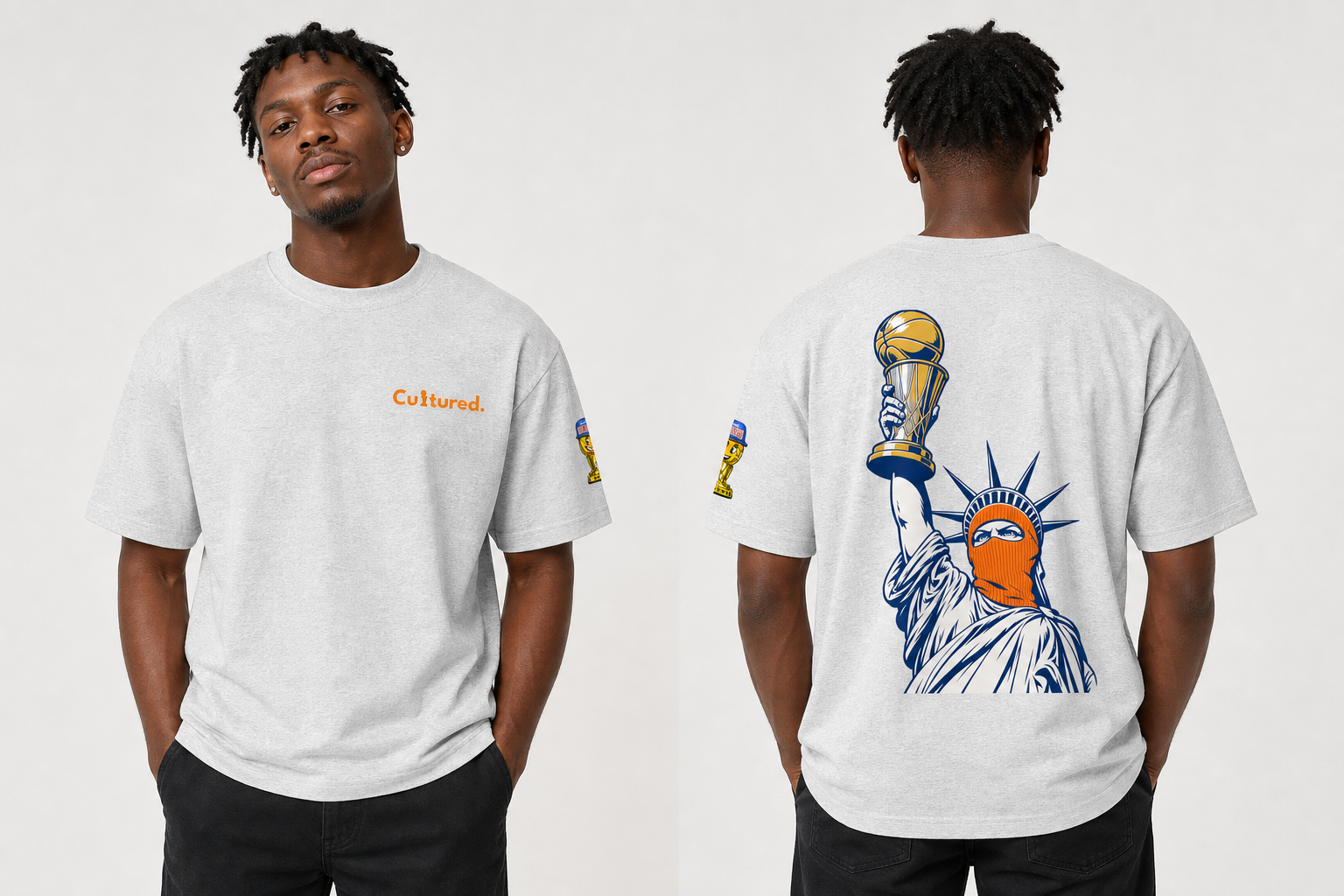 Cultured. Knicks Championship Heavyweight T-Shirt (Orange)