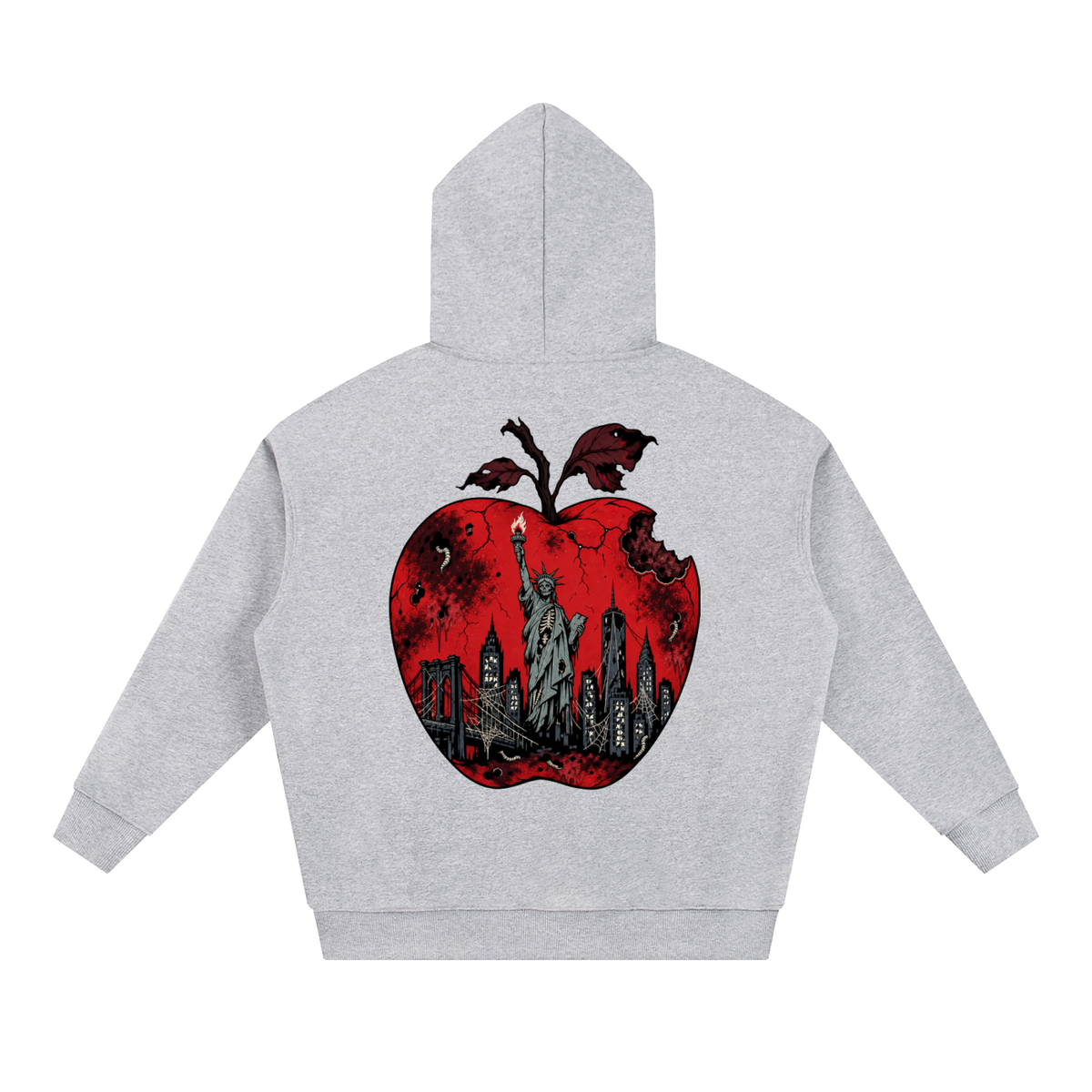 Cultured. Halloween Rotten Apple Heavyweight Hoodie (Blood Red)