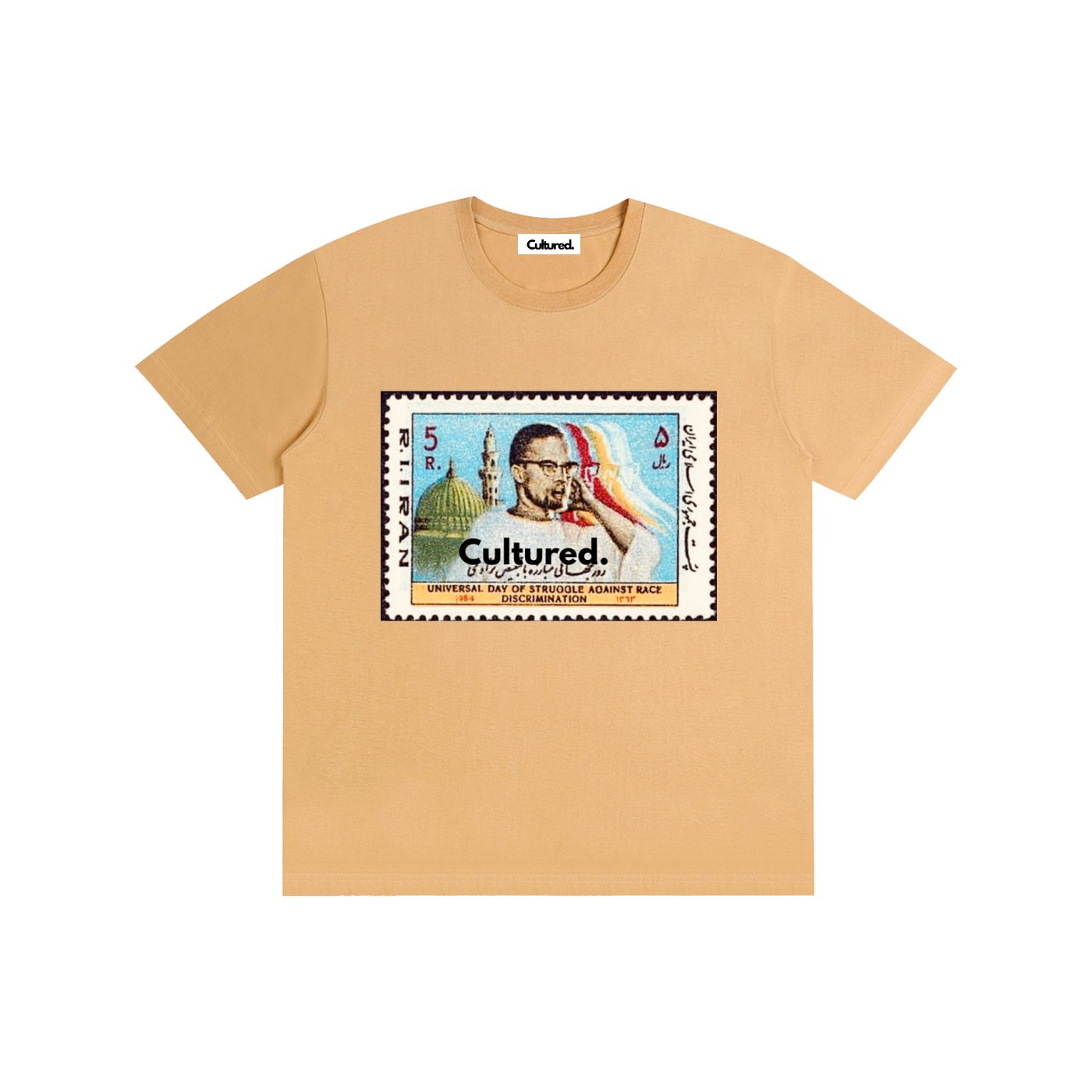 Cultured. Malcolm X Stamp Unisex T-Shirt