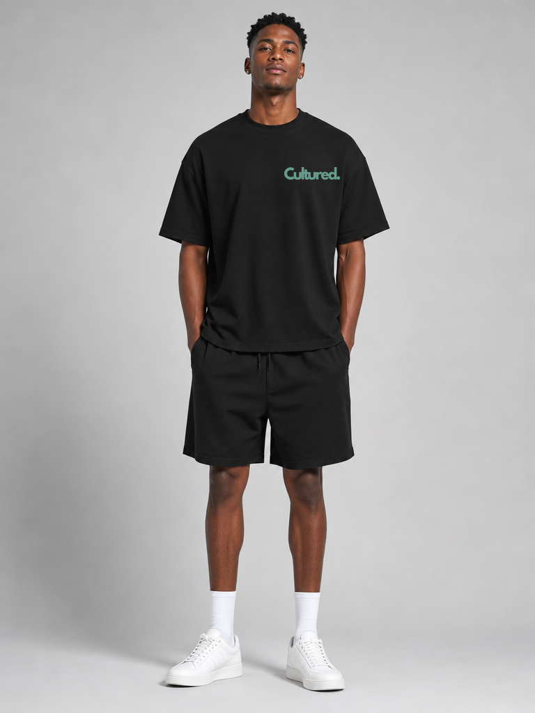 Cultured. NY Big Apple Essential T-Shirt — Statue of Liberty Green