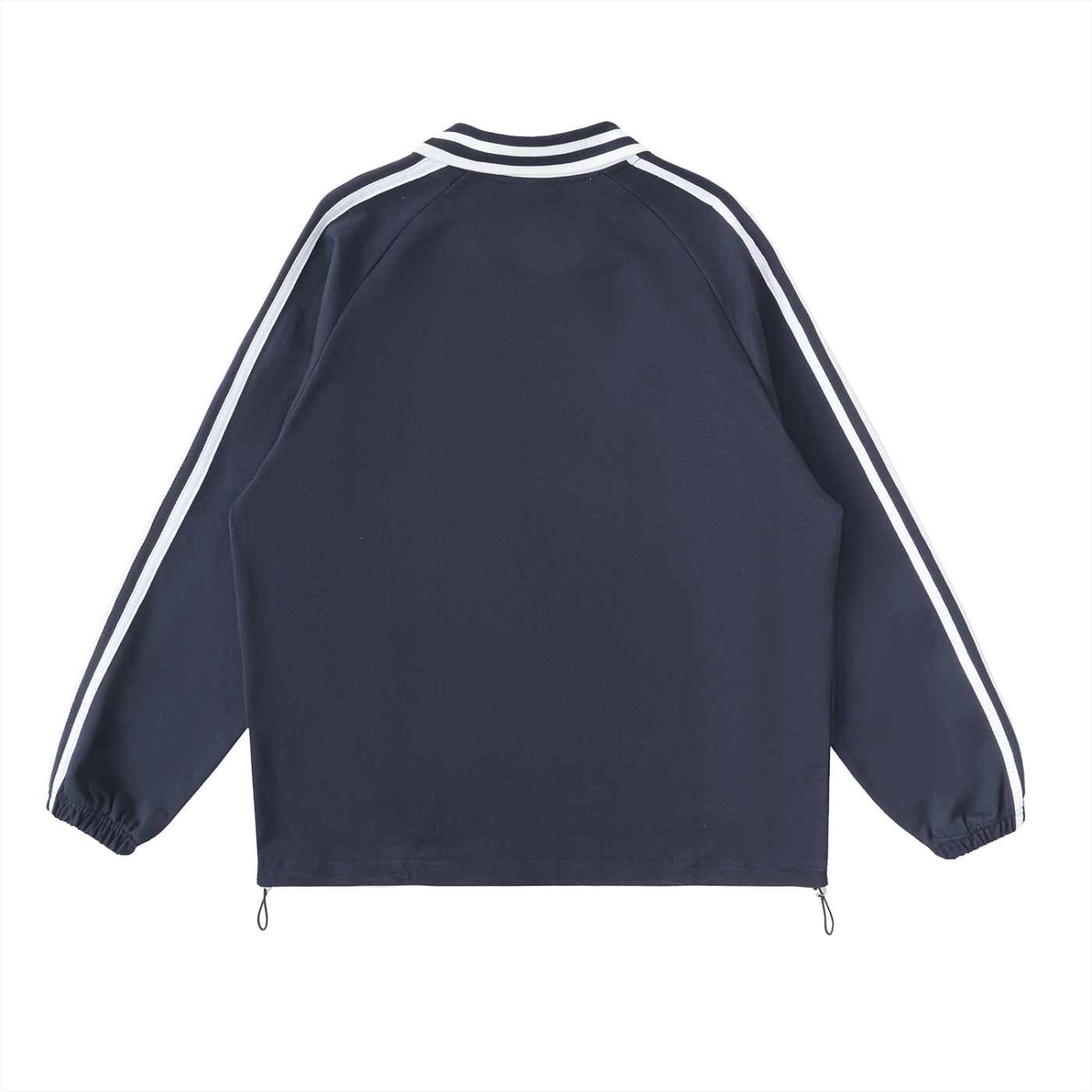 Cultured. Contrast Striped Lapel Collar Sweatshirt