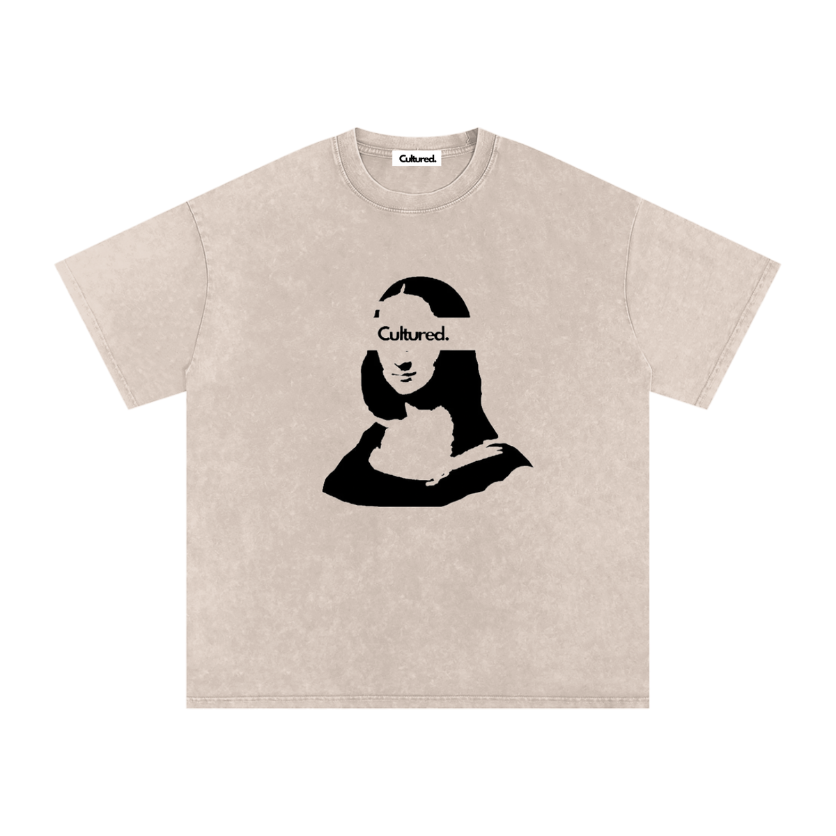 Cultured. Mona Lisa Snow Washed Oversized T-Shirt