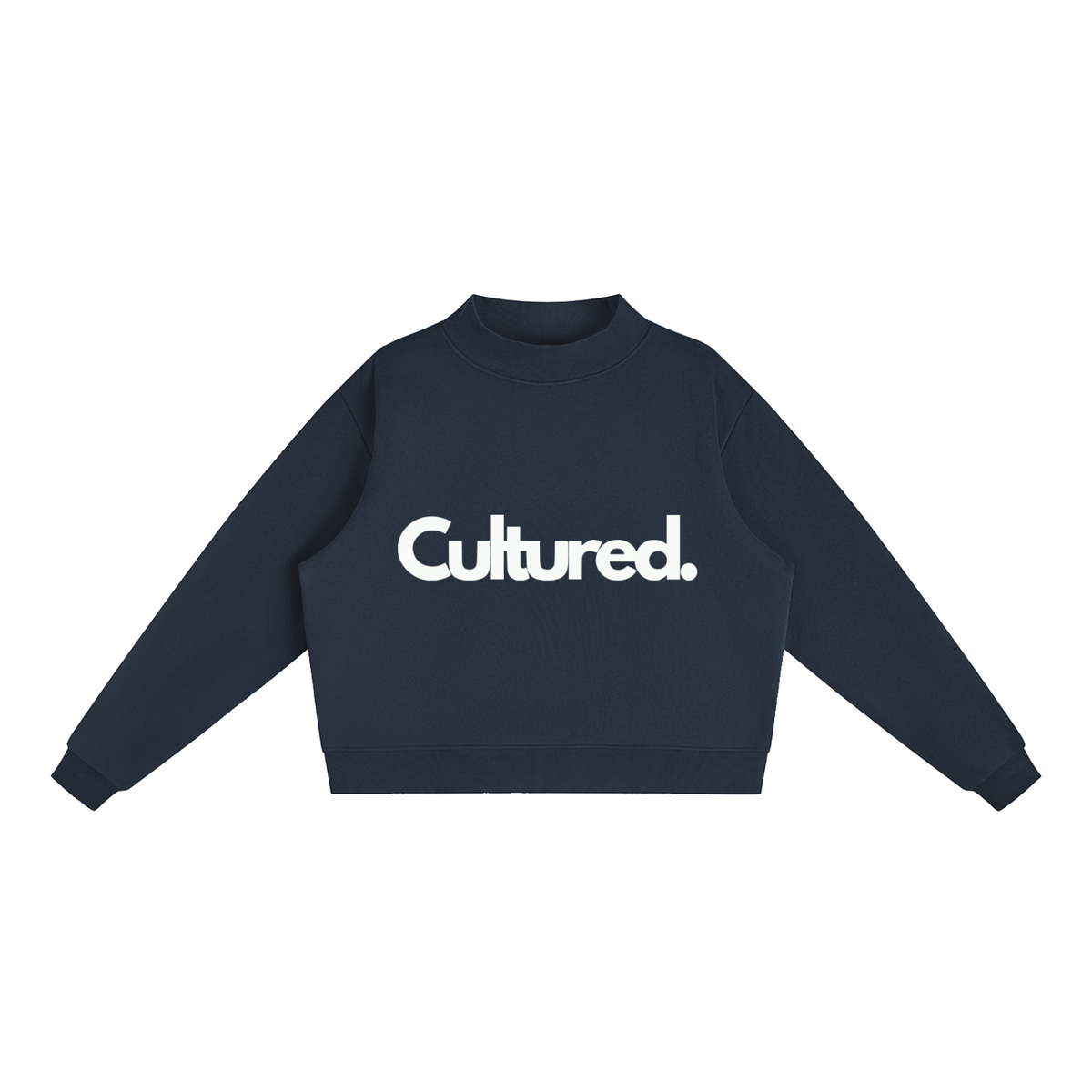 Cultured. Women’s Fleece Mock-Neck Crew Sweatshirt