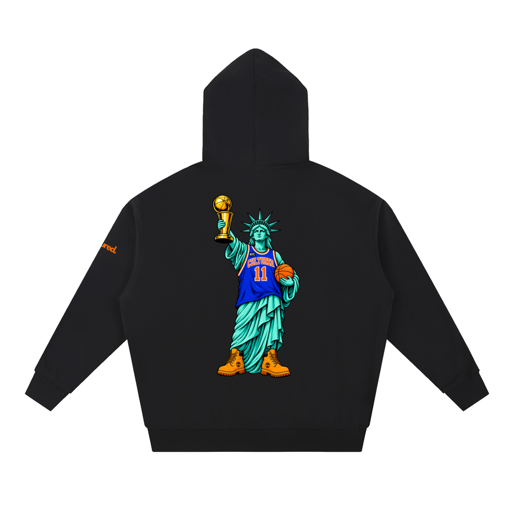 Cultured. Knicks in 5 Championship Essential Heavyweight Hoodie