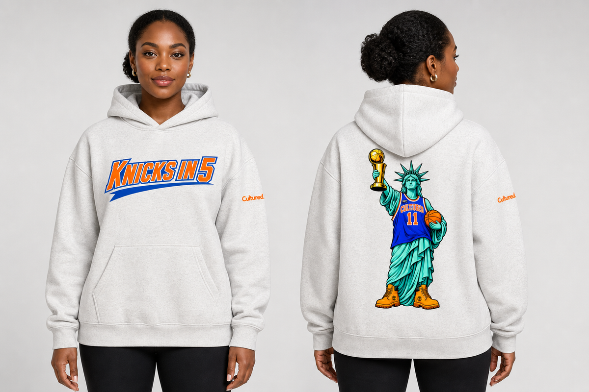 Cultured. Knicks in 5 Championship Essential Heavyweight Hoodie