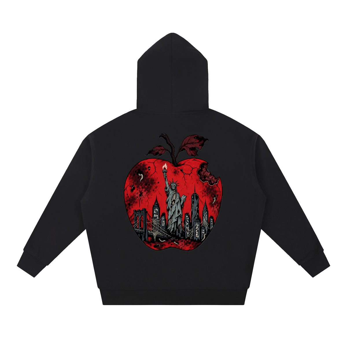 Cultured. Halloween Rotten Apple Heavyweight Hoodie (Blood Red)