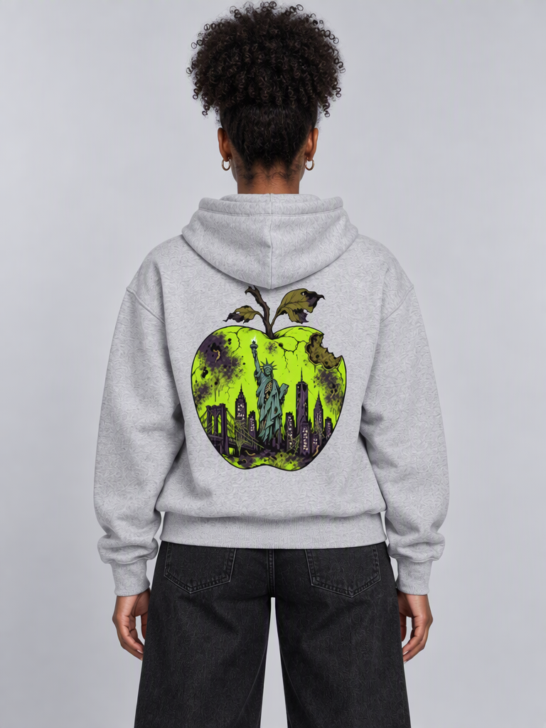 Cultured. Halloween Rotten Apple Heavyweight Hoodie (Slime Green)