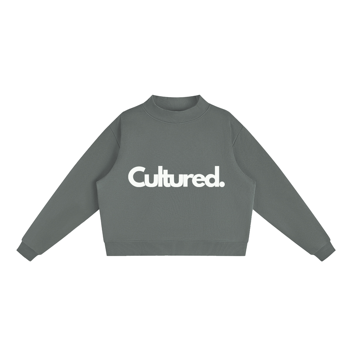 Cultured. Women’s Fleece Mock-Neck Crew Sweatshirt