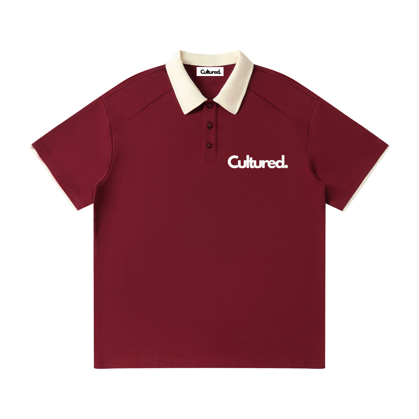 Cultured. Contrast Collar Polo Shirt