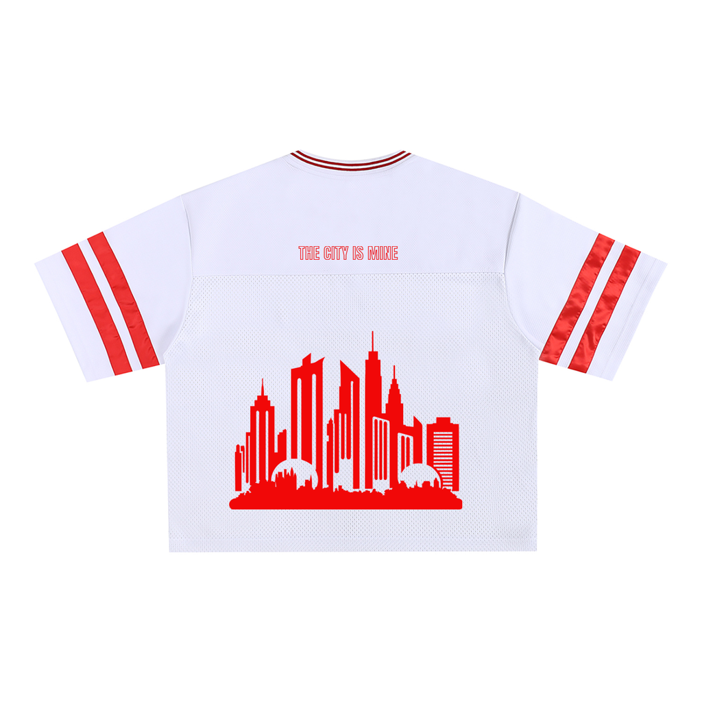 Cultured. Lady Liberty "The City Is Mine" Taped Mesh Boxy T-Shirt
