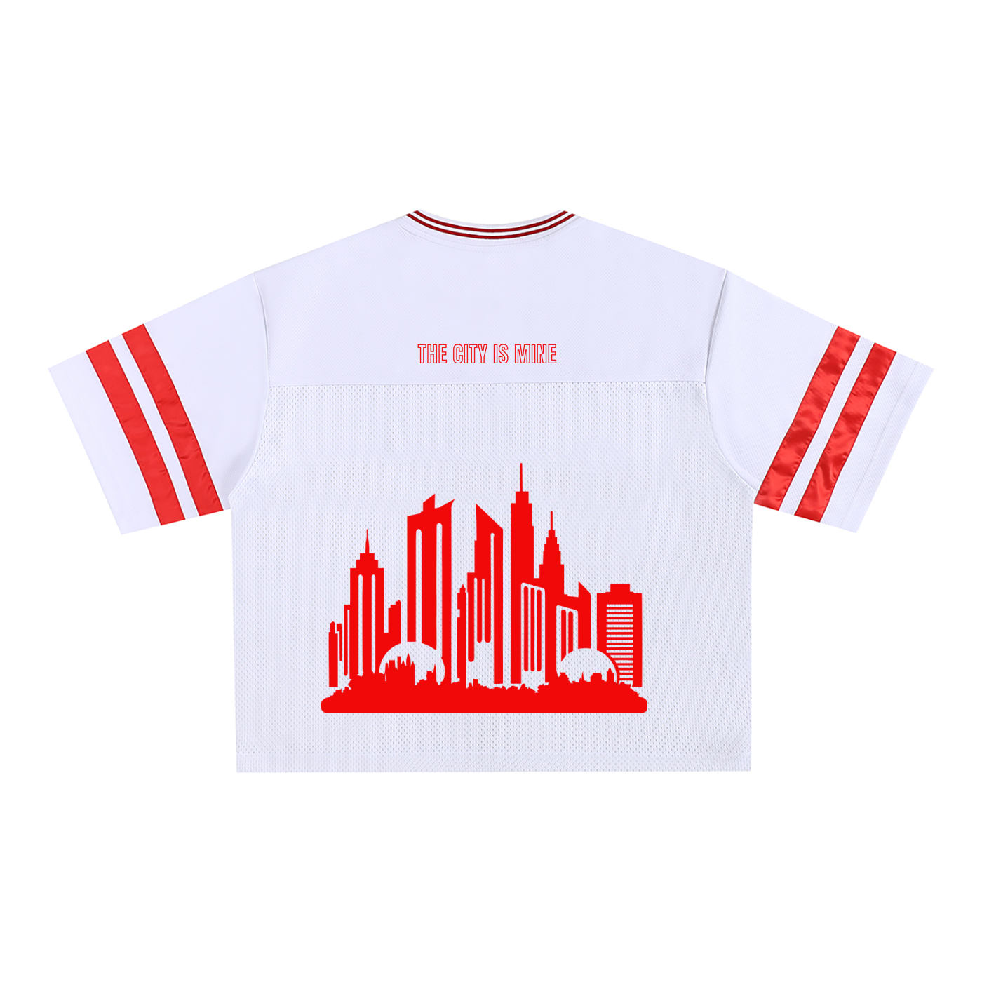 Cultured. Lady Liberty "The City Is Mine" Taped Mesh Boxy T-Shirt