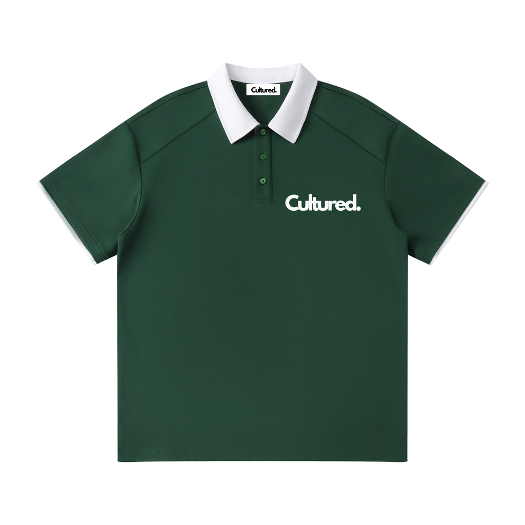Cultured. Contrast Collar Polo Shirt