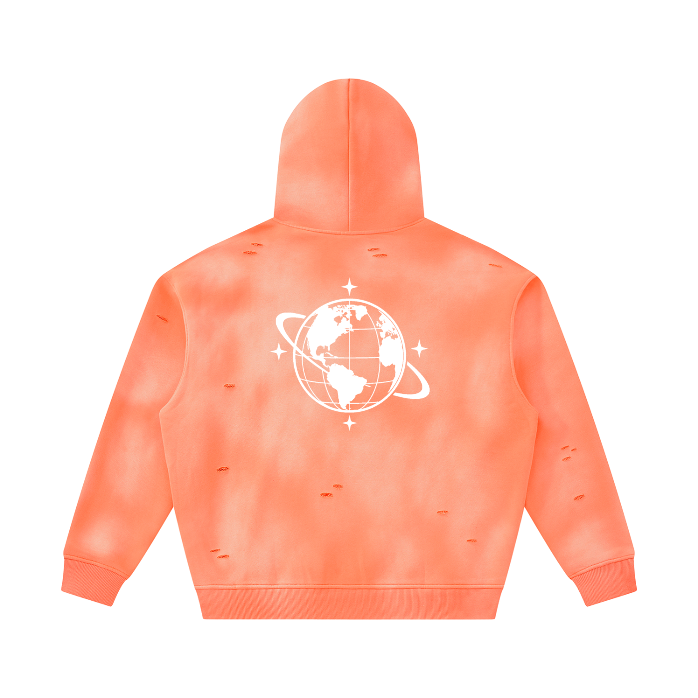 Cultured. Unisex Sunfade Frayed Fleece Hoodie