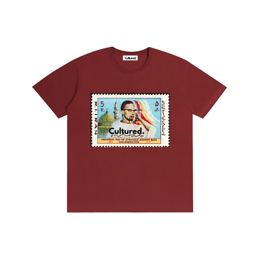Cultured. Malcolm X Stamp Unisex T-Shirt