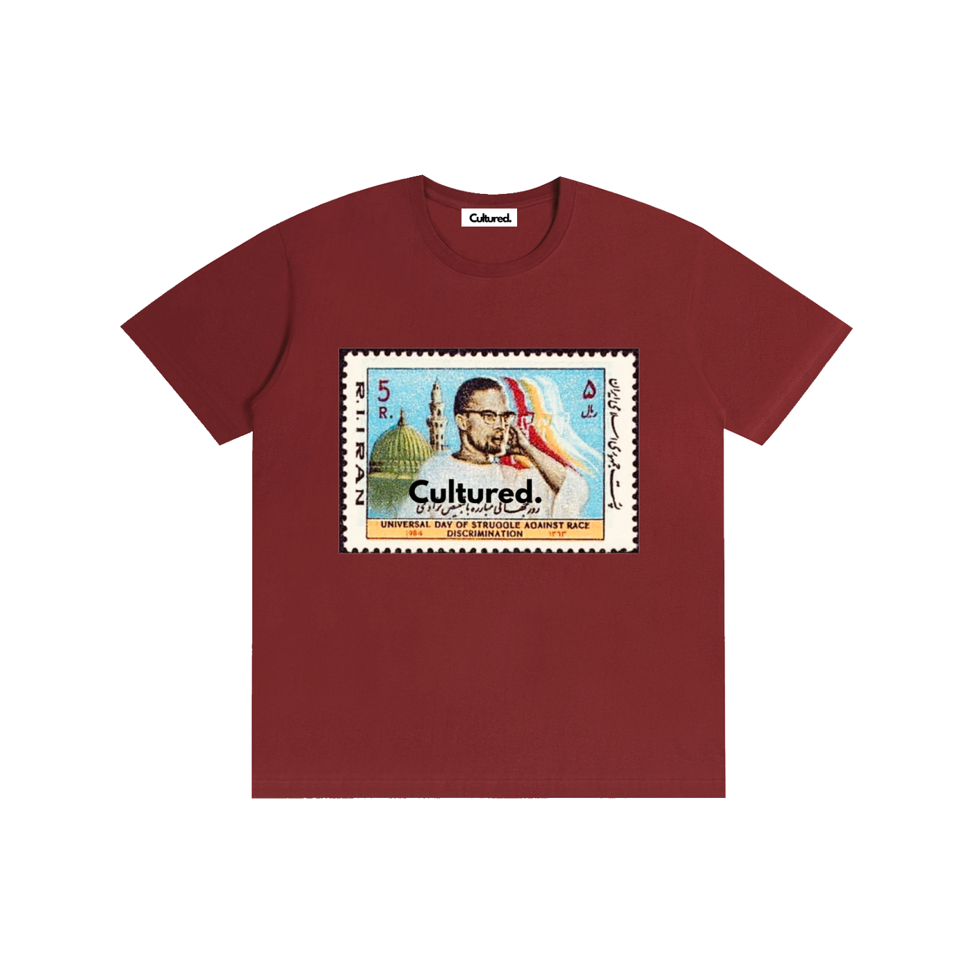 Cultured. Malcolm X Stamp Unisex T-Shirt