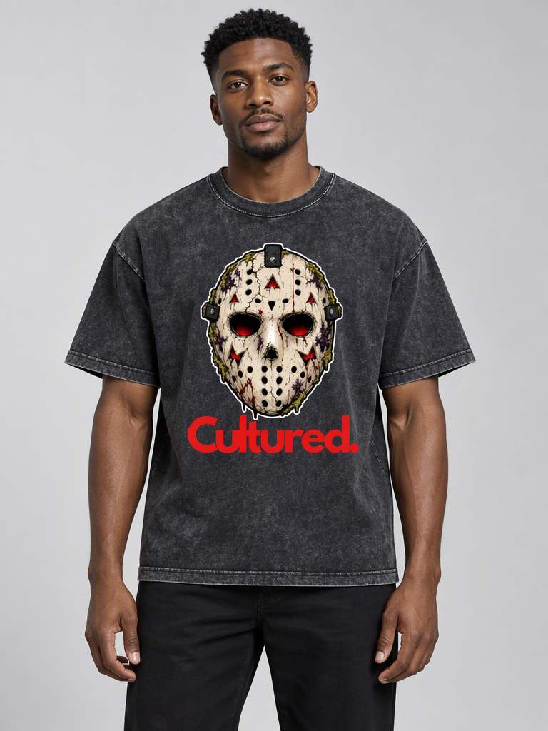 Cultured. Mineral Wash Boxy T-Shirt — Slasher Edition