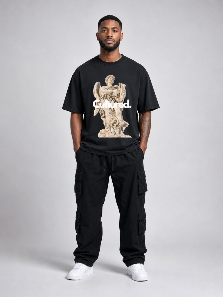 Cultured. Unisex Vintage Wash Sunfade Boxy T-Shirt