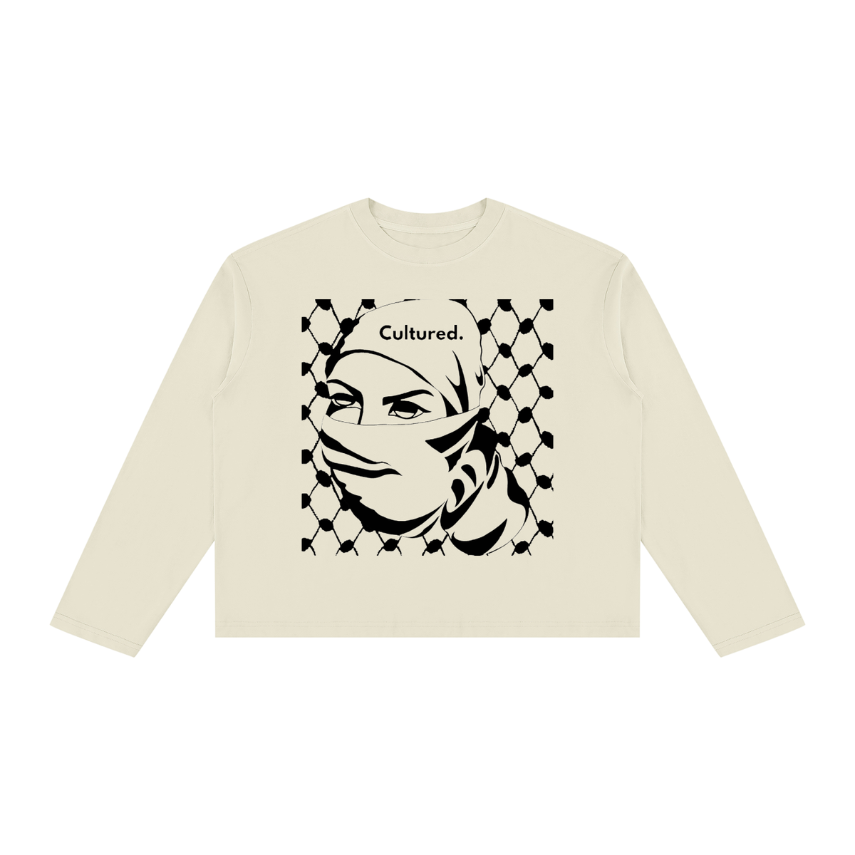 “From the River to the Sea” Unisex Vintage Wash Long Sleeve Boxy T-Shirt (Variant Colors)