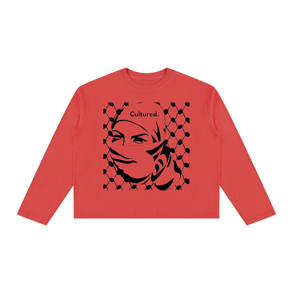 “From the River to the Sea” Unisex Vintage Wash Long Sleeve Boxy T-Shirt (Variant Colors)