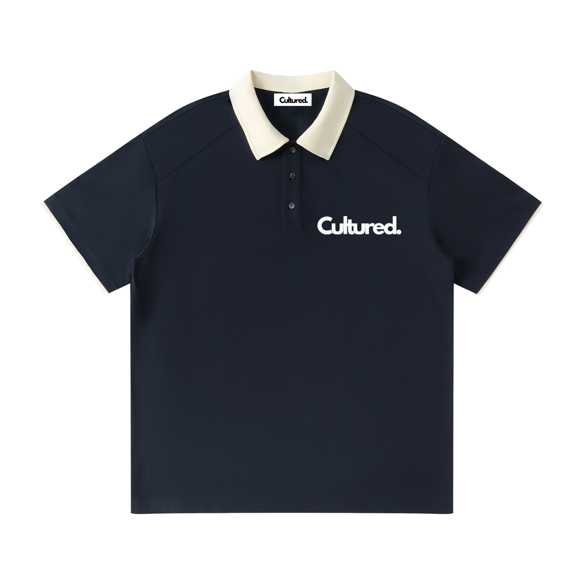 Cultured. Contrast Collar Polo Shirt