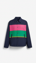 Midnight blue boxy fit coach jacket