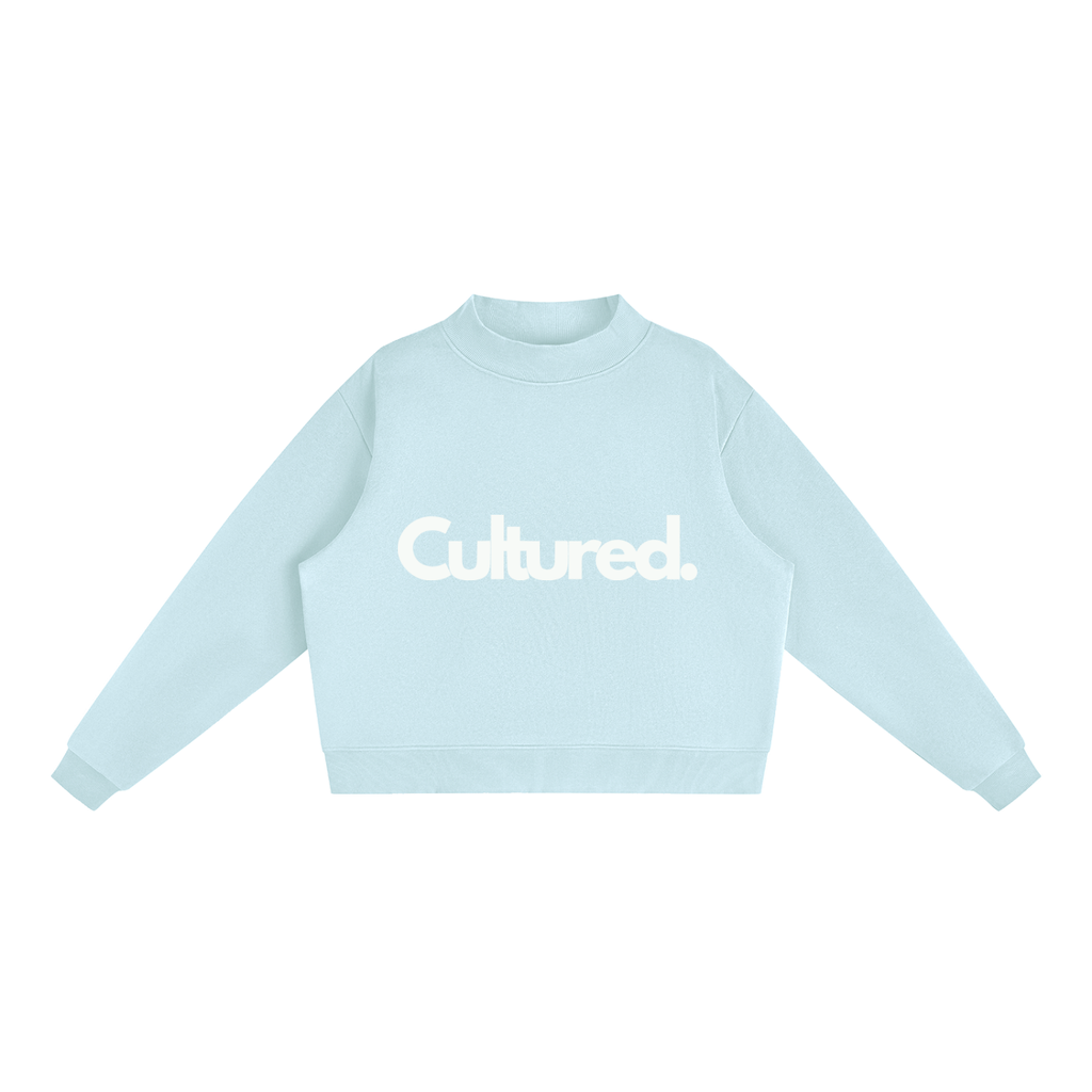 Cultured. Women’s Fleece Mock-Neck Crew Sweatshirt
