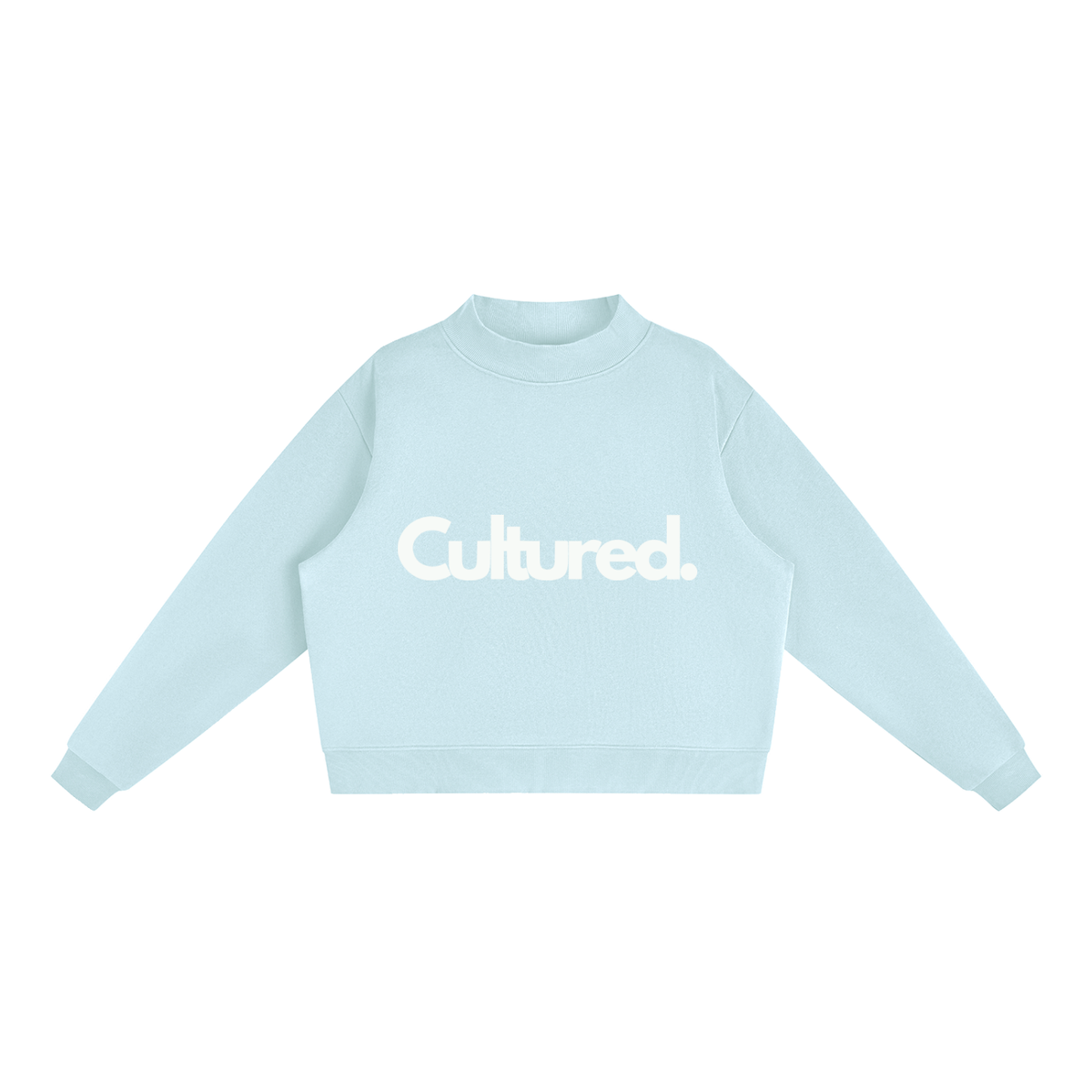 Cultured. Women’s Fleece Mock-Neck Crew Sweatshirt
