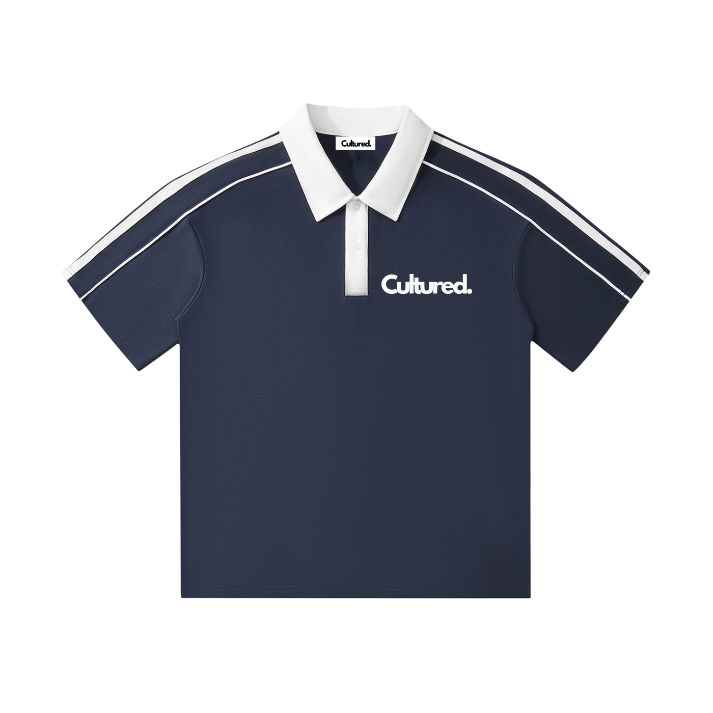 Cultured. Contrast Collar Short-Sleeve Polo Shirt