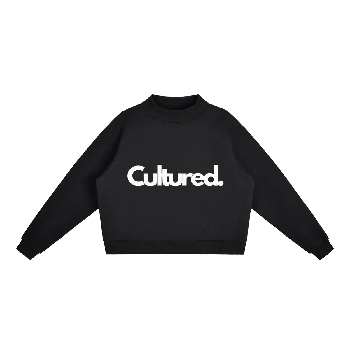 Cultured. Women’s Fleece Mock-Neck Crew Sweatshirt
