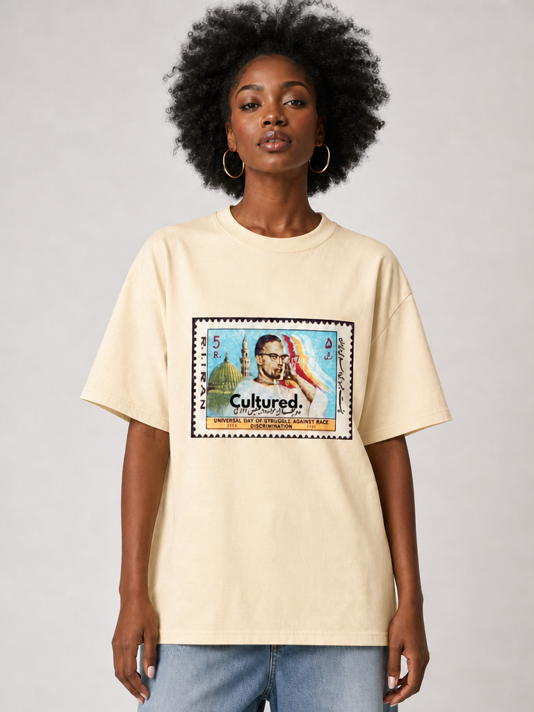 Cultured. Malcolm X Stamp Unisex T-Shirt