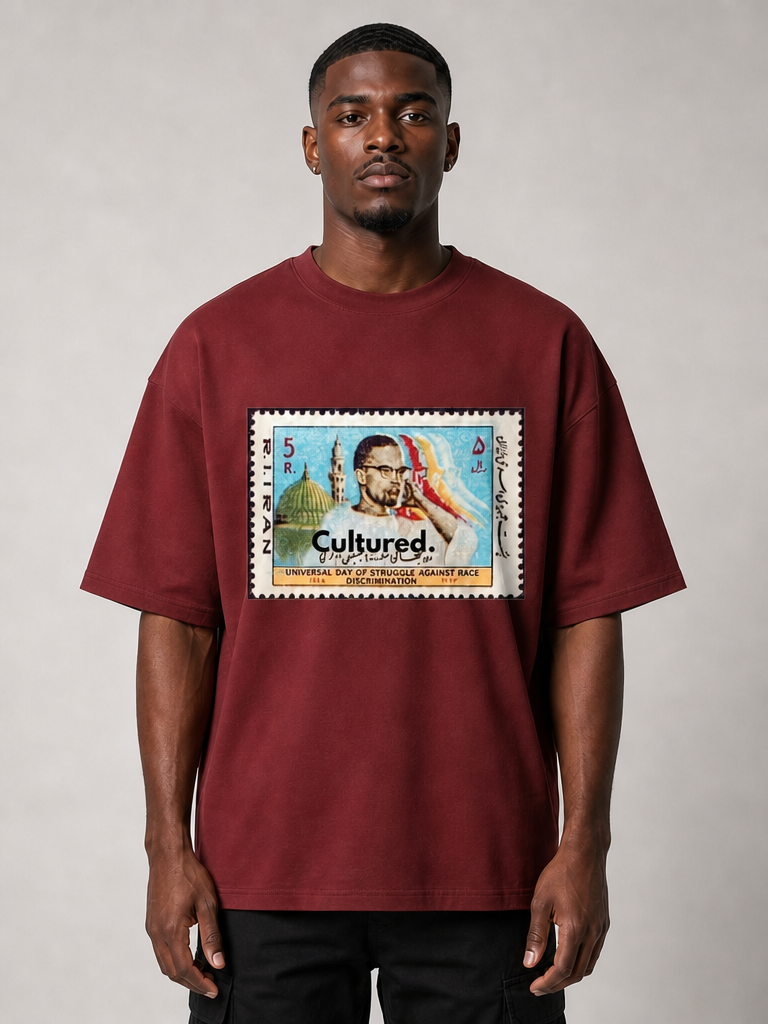 Cultured. Malcolm X Stamp Unisex T-Shirt