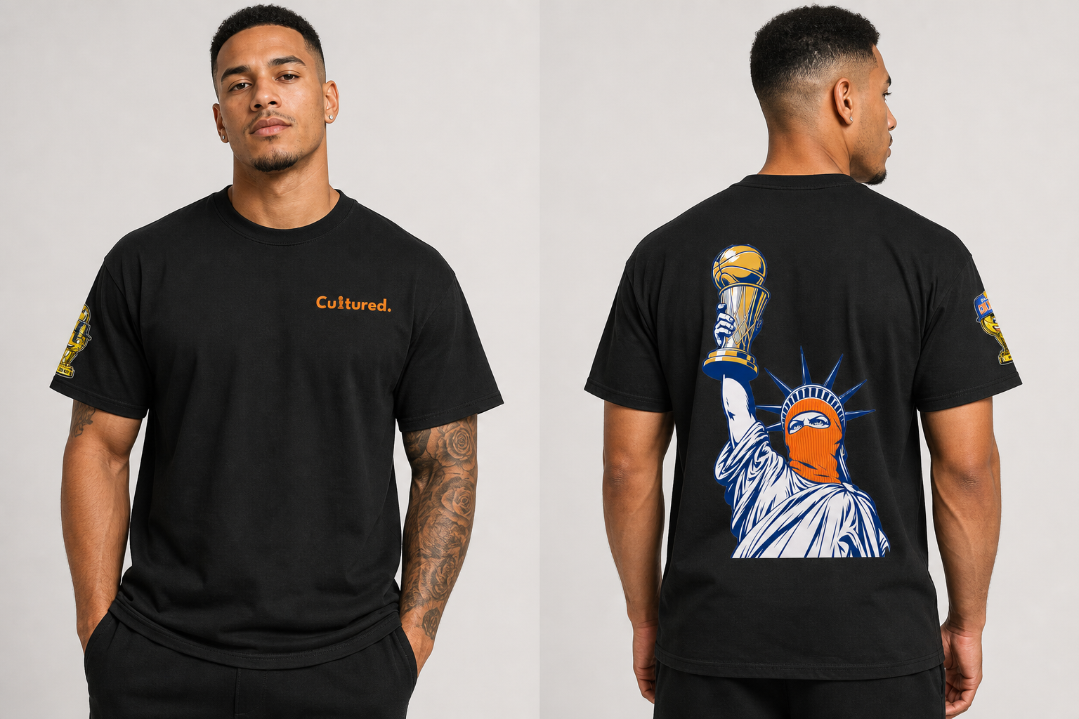 Cultured. Knicks Championship Heavyweight T-Shirt (Orange)