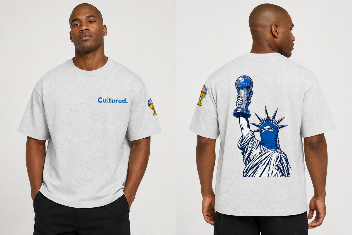 Cultured. Knicks Championship Heavyweight  T-Shirt (Blue)